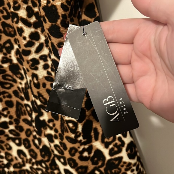 AGB Leopard Print Dress - Brown and Black - Picture 10 of 11